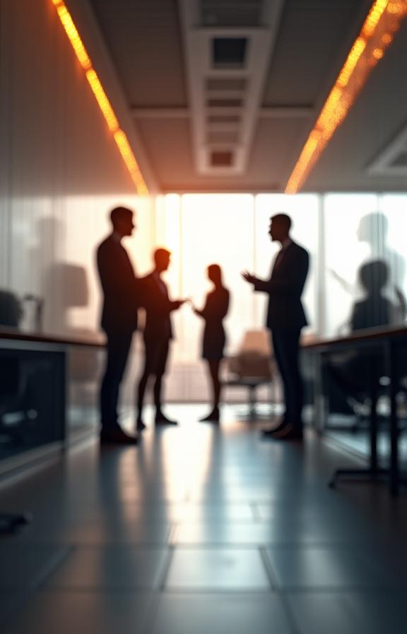 Abstract HR team collaboration space